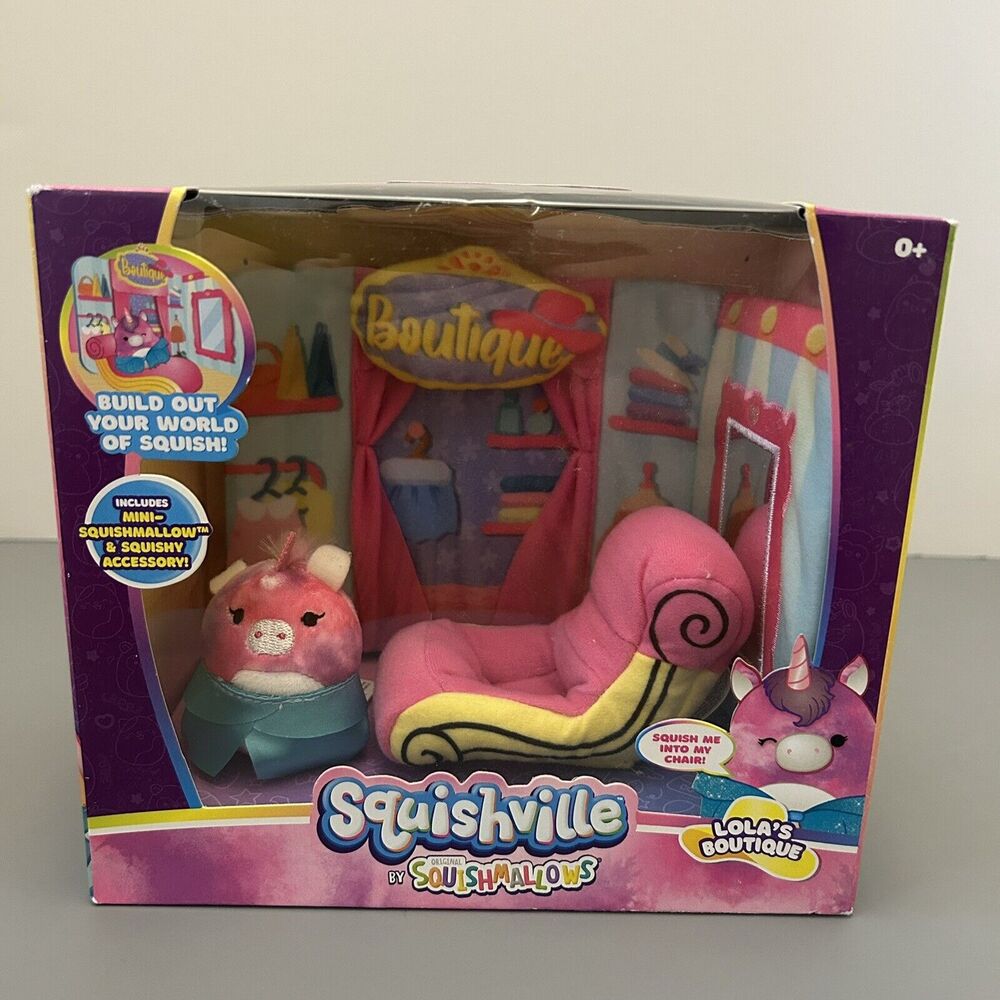 Squishville By Squishmallows Lolaās Boutique Mini Plush Playset NEW